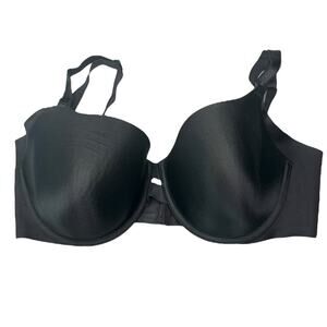 Warner's black underwire lightly padded molded cups seamless band 36D